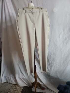 American Tall Women's High-Rise Tapered Dress Pants in Sand - Size 12T